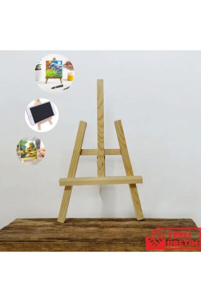 mercan tuval Mercan Mini Ahşap Şövale Menteşeli 29 Cm Şövalye