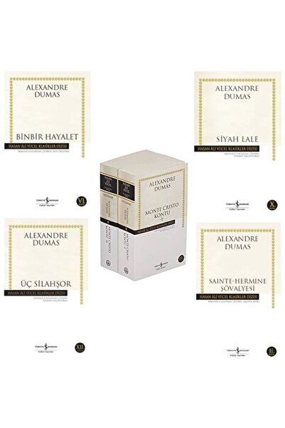 TÜRKİYE İŞ BANKASI KÜLTÜR YAYINLARI Alexandre Dumas 5 Kitap Set - Binbir Hayalet - Siyah Lale - Üç Silahşor - Monte Cristo Kontu 2 Cilt
