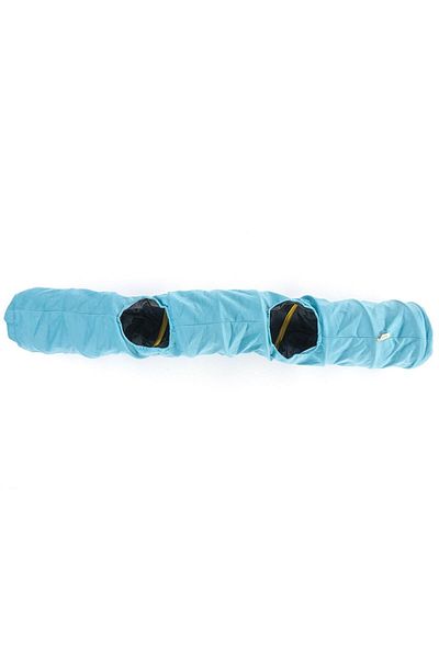 Dilekita Foldable Tall Velvet Cat Tunnel (Turquoise)