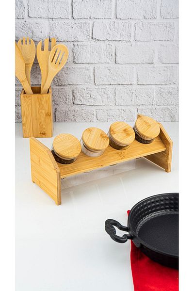 Bambum Tier 5 - Piece Single Layer Spice Rack Small Stand
