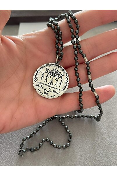 Shaman İstanbul Tengri Gümüş Kolye 925 Ayar