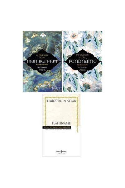 Sufi Kitap Feridüddin Attar 3 Kitap Tasavvuf Seti / Mantıkut Tayr - Ilahiname - Pendname