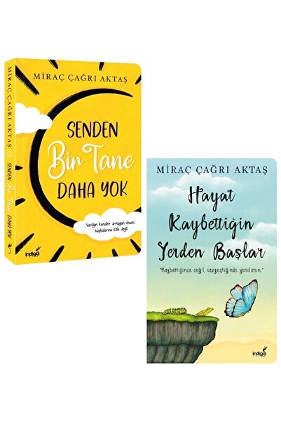 İndigo Kitap Miraç Çağrı Aktaş 2 Kitap Set / Senden Bir Tane Daha Yok - Hayat...