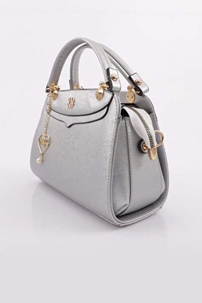 DGN Geantă de mână și umăr pentru femei Silver Taycan - 4348563