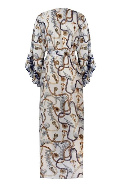 Nur Karaata Joali Tropezienne Long Sleeve Pareo Dress