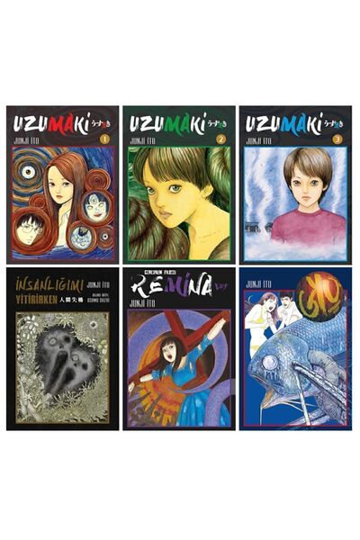 Gerekli Şeyler Yayıncılık Junji İto 6'lı Manga Seti / Uzumaki 1-2-3 - İnsanlı...