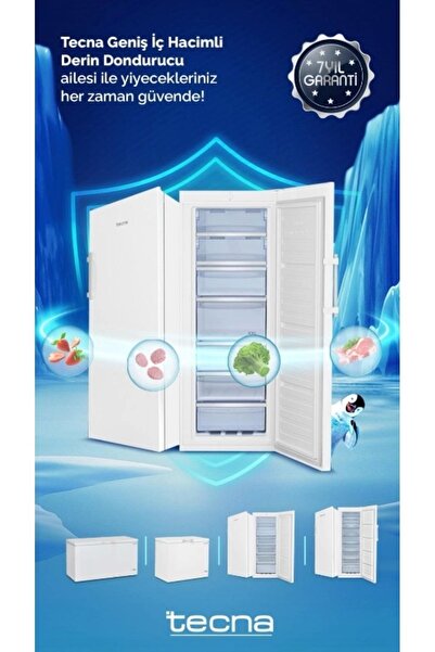 Tecna 7 Çekmece Derin Dondurucu 7 Yıl Motor Garantili