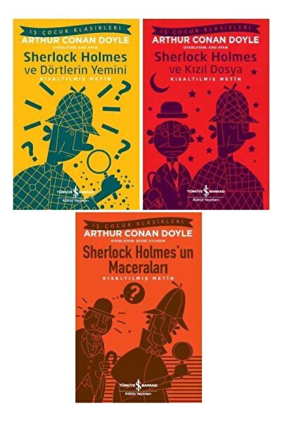 TÜRKİYE İŞ BANKASI KÜLTÜR YAYINLARI Sherlock Holmes 3 Kitap Çocuk Klasikleri ...