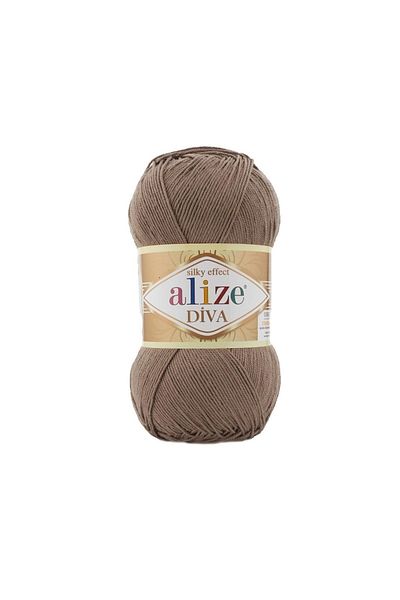 Alize 5 τεμάχια Diva Mercerized Thin Thread Καλοκαιρινό μπικίνι Bustier Μπλούζα Πλέξιμο Σχοινί 688 Milk Coffee Melange