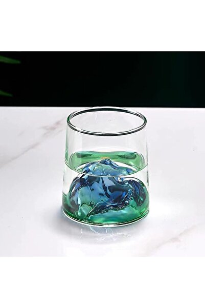 Livava Iceberg Glass Cup, Green, 8X7