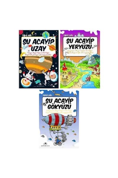 Uğurböceği Yayınları Şu Acayip Uzay + Yeryüzü + Gökyüzü 3 Kitap Set / Tarık Uslu