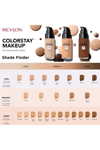 Revlon Colorstay Su Bazlı Fondöten Normal ve Kuru Ciltler İçin SPF 20 - 370 Toast