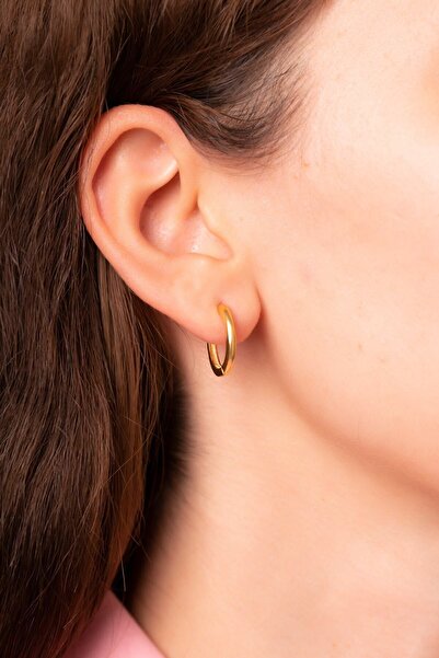 SUNSHINE 925 Ayar Gümüş Halka Küpe 2 Cm