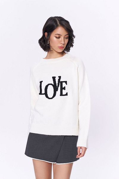 Quzu Tricotaj Ecru - Design Scris Love