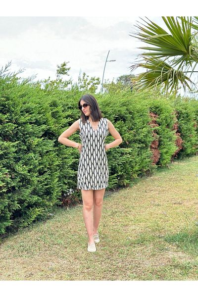 FASHION HAYAL Patterned Jacquard Fabric Dress