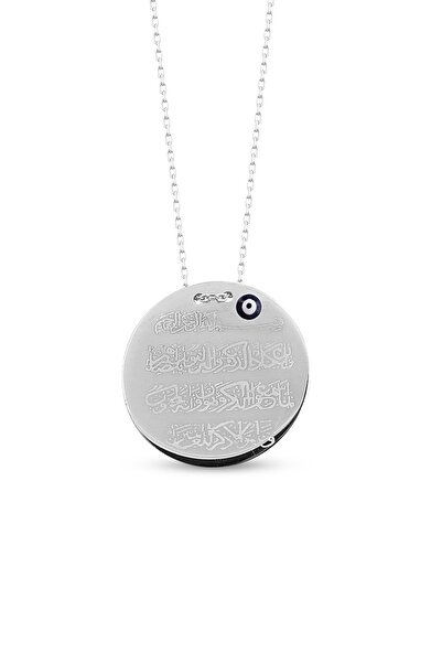 SUNSHINE Nazar Boncluklu Dualı Gümüş Kolye 2cm