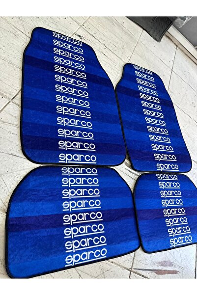 as garaj MAVİ SPARCO BASKILI LÜKS HALI PASPAS ÜNİVERSAL