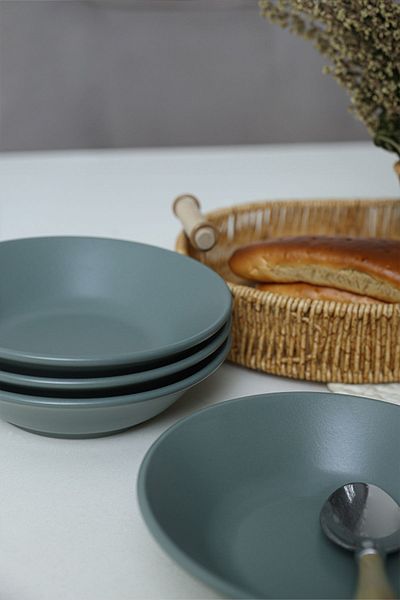 Keramika Farfurie Hitit verde mat de 18 cm - 6 bucăți 322