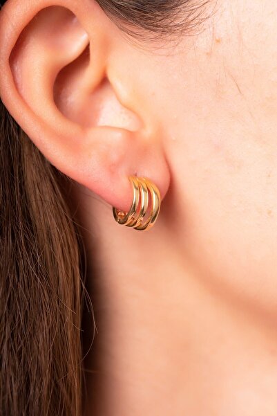 SUNSHINE 925 Ayar Gümüş Trend 3'lü Halka Küpe