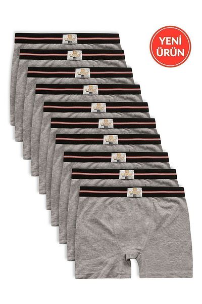 ÖZKAN underwear Özkan 0711 - 10 Pack Boys' Boxer Shorts 100% Cotton, Flexible and Soft