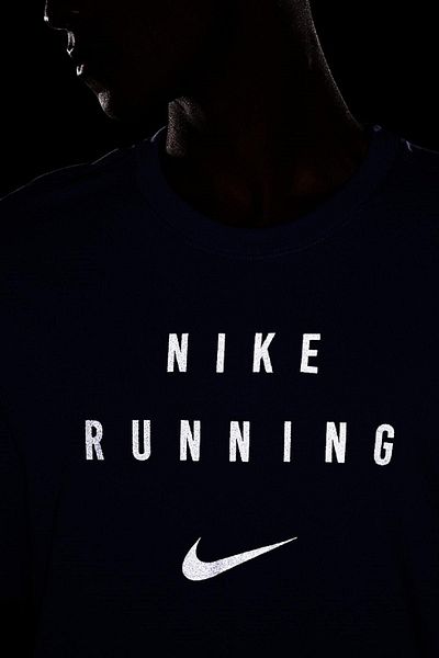 Nike Running Dri-fit Run Division Reflect Αντανακλαστική Μπλε Τ-shirt