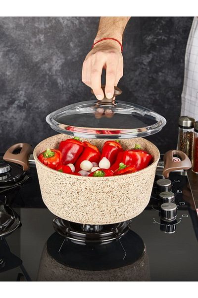 FALEZ Creamy Granite 30 Cm Deep Pot
