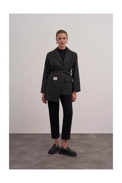 FUSHYA Blazer Jacket - Belt Detailed