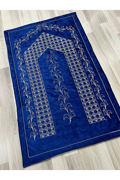 AYHANHOME طقم زفاف مخملي فرنسي - سجادة صلاة مطرزة بالجبر