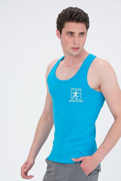 Rich Men's Swimmer Cut Sports Tank Running Athlete Tank Top