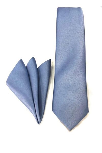 CRWAT ® Indigo / Mat Saten Slim Kravat - Mendilli