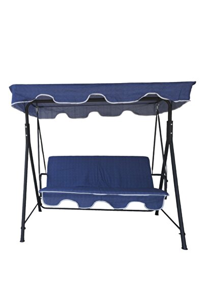 OGUZSER Salıncak Takımı Ekonomik Malzeme Mavi Minder Takımı Iki Kişilik