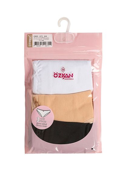 ÖZKAN underwear Özkan 25805 - Γυναικεία βαμβακερά ελαστικά σλιπ μπικίνι 3 συσκευασιών
