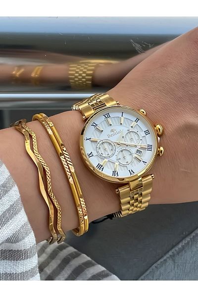 Bentini New Season Steel Bentini Brand Women's Watch and Gift Bracelet