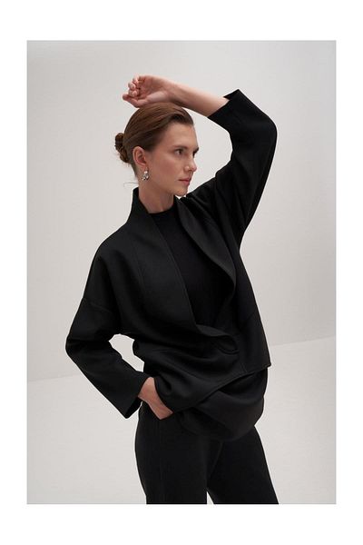 FUSHYA Scuba Fabric Collar Detailed Double Set