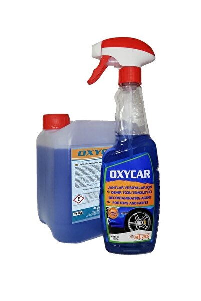 İtalyan ATAS Oxycar Iron Cut Ph Nötür Demir Tozu Temizleyici 2,5kg Konsantre 500ml Fısfıs...
