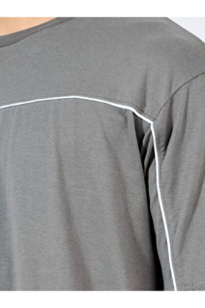 Styli Contrast Seam Piping Detail Oversized T-Shirt