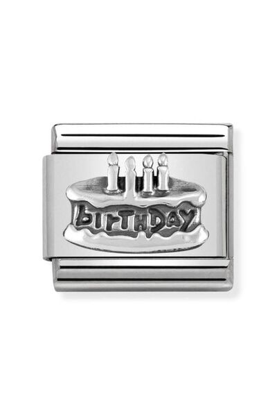 NOMİNATİON Composable Classic Oxıdızed Symbols In St,steel And Sterling Silve...