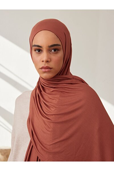 Femple Modest Red Red Red Premium Jersey Shawl - 180X70 cm Hijab