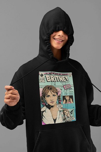 SEVBANO Britney Spears Singer Magazine Cover Themed Unisex Oversize Hoodie