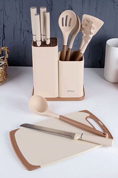 AROW Venita 12 Parça Standlı Servis Seti - Bej