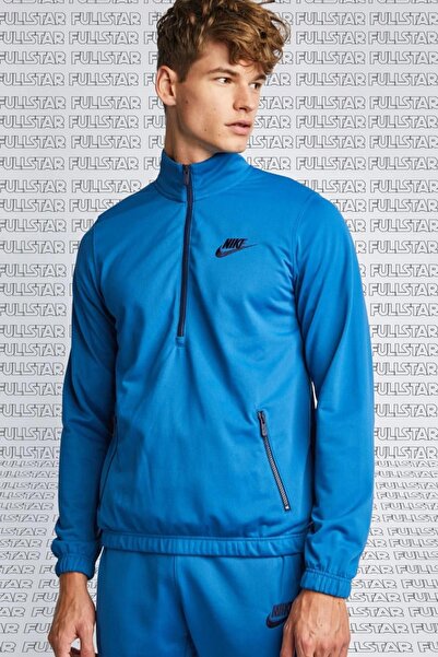 Nike Sportswear Classic Track Suit 1/2 Zip Blue Yarım Fermuarlı Eşofman Takımı