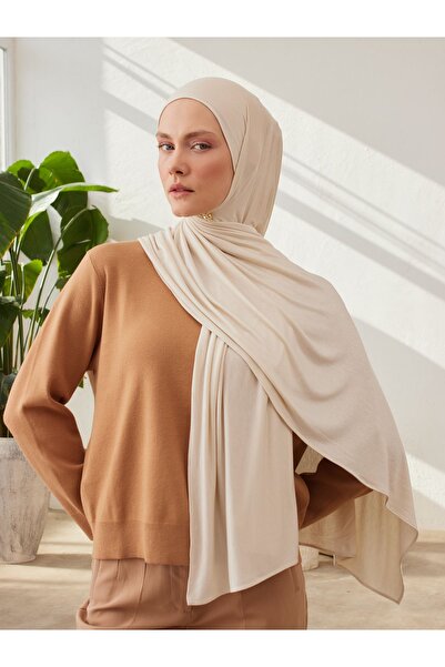 Femple Modest Premium Jersey Hijab - Χρώμα: Off White, Διάσταση: 180x70 cm