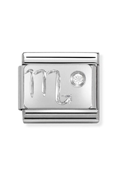 NOMİNATİON Composable Classic Zodıac Stainless Steel Cub Zirc And 925 Silver (08_scorpio)