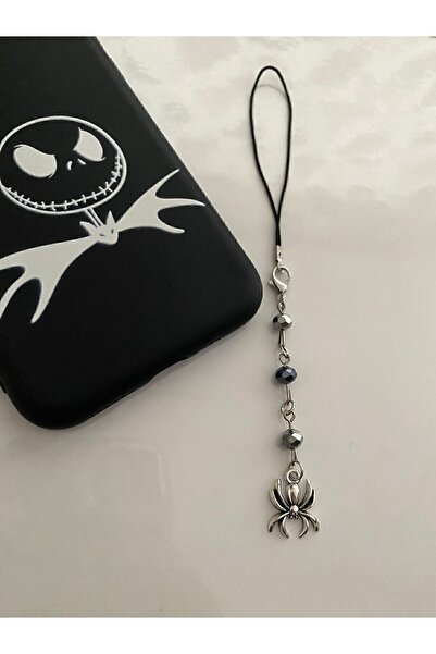 bohemian takı tasarim Gothic Örümcek Telefon Charmı Telefon İpi