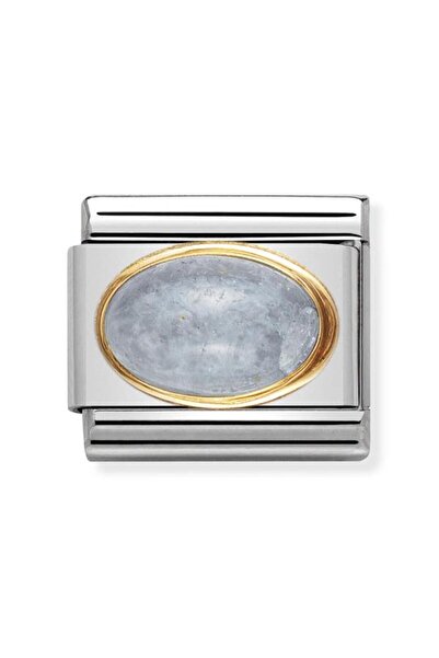 NOMİNATİON Composable Classic Oval Stones In Stainless Steel With 18k Gold (0...