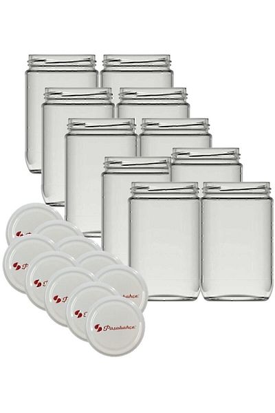 PAŞABAHÇE CAM Pasabahce Canned Glass Jar with Metal Lid 660 Cc 6 Pcs