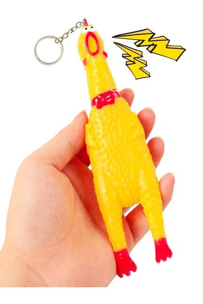 Limmy 16 cm Cut Shrilling Chicken Rooster Toy - Shouting Chicken Keychain Screaming (1 Piece)