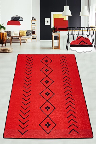Chilai Home Fiona Kırmızı Kaymaz Taban Dekoratif Halı Djth