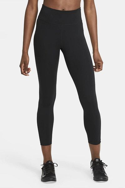 Nike One Dri Fit Mid Rise Leggings 7/8 Gatherer Μαύρο κολάν με 2 τσέπες
