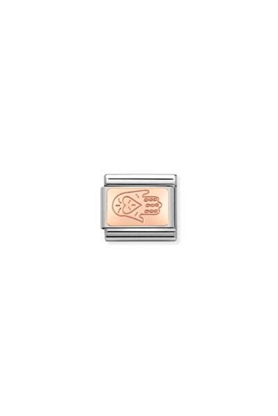 Composable Classic Symbols Plates 1 St,steel And 9k Rose Gold (04_hand Of Fatima)